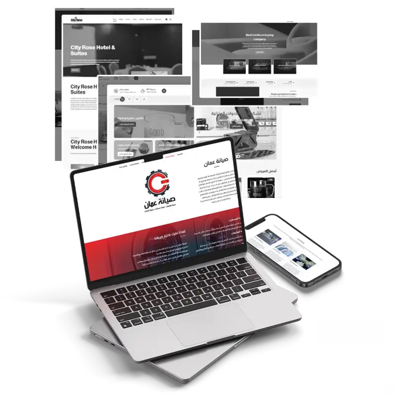 أيقونة توضح خدمات تصميم وبرمجة المواقع الإلكترونية الاحترافية والسريعة